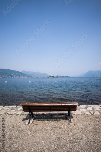 Lakeside seat, Italian Lakes, Lake Maggiore
