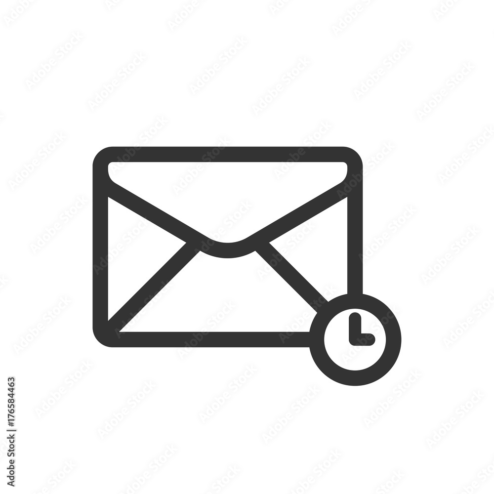 Email 01 Line - Scheduled Mail Icon Email 01 Line - Scheduled Mail Icon