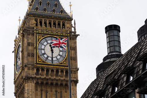 Big Ben with Flag of United Kingdom