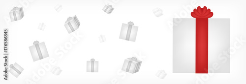 present box vector / banner