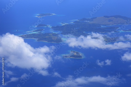 Beautiful Coral reefs coastline of Guadalcanal Island, Solomon