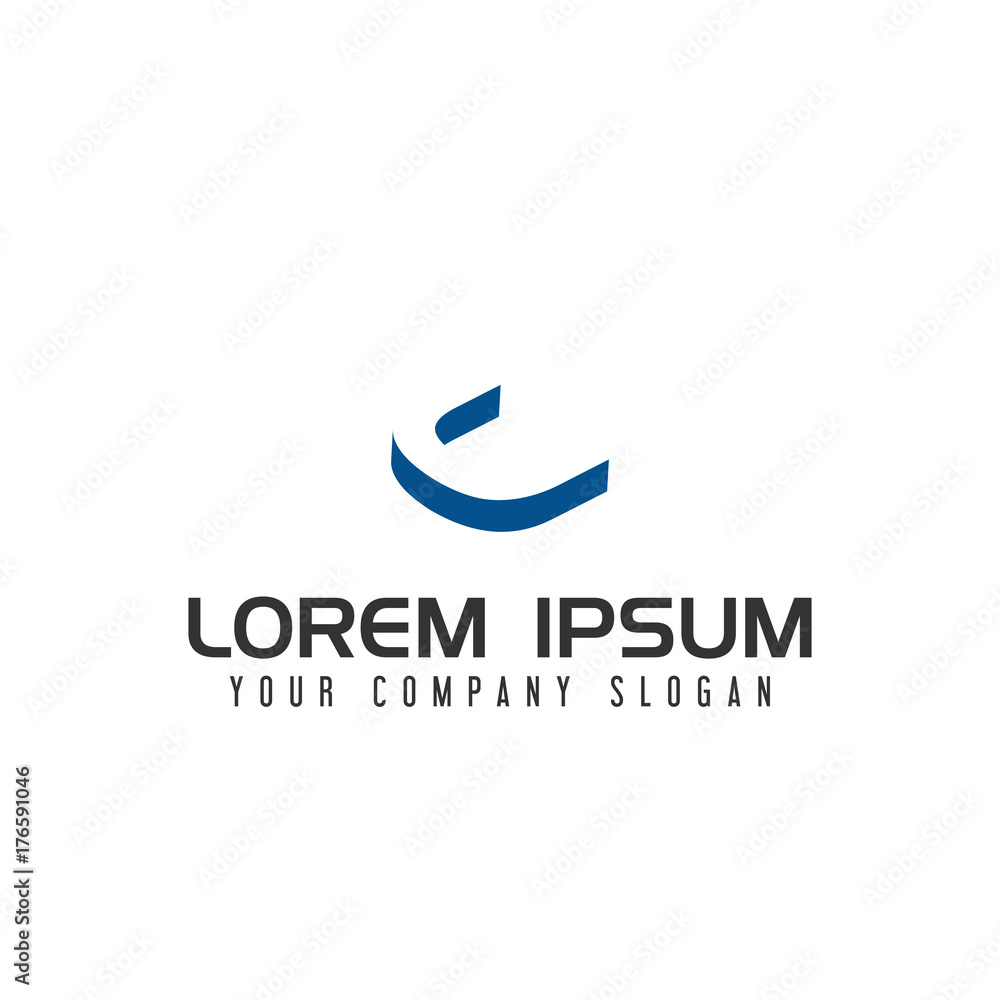 Fototapeta premium Letter C Negative space logo design concept template