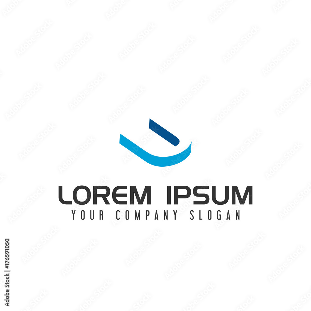 Letter U Negative space logo design concept template Letter U Negative space logo design concept template