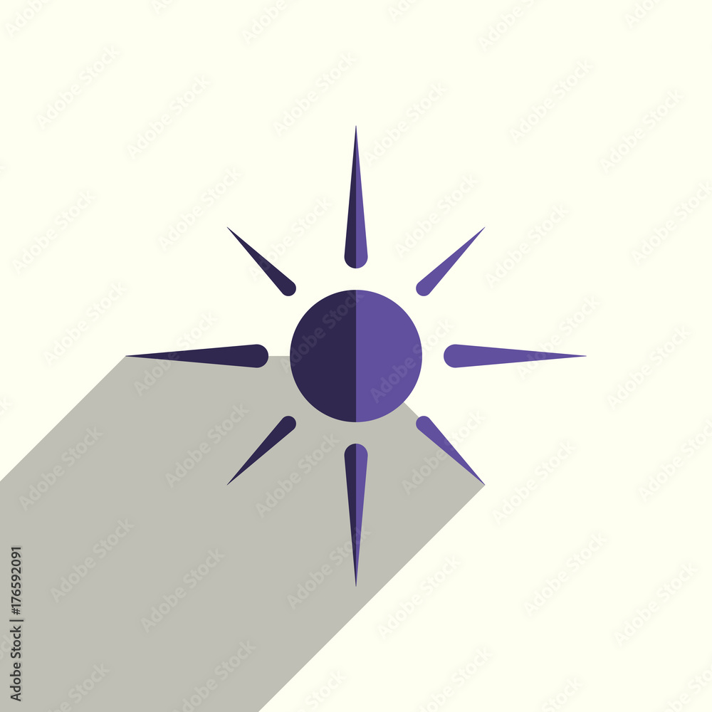 Sun flat icons with of shadow. Vector illustration Sun flat icons with of shadow. Vector illustration