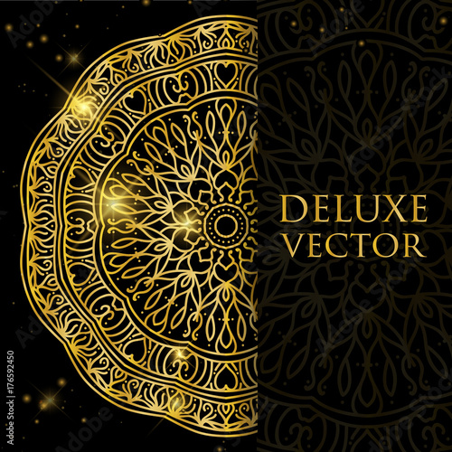 Vector illustration mandala decorative ornament design for coloring page, greeting card, invitation, tattoo, yoga