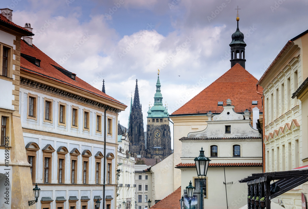 Fototapeta premium Traditional Houses Prague Czech Republic