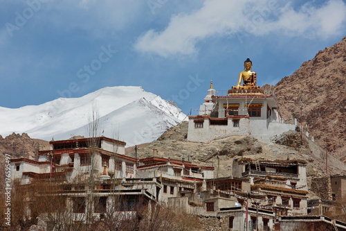 Shakyamuni Buddha (Gautama) statue near Tingmosgang Buddhist Monastery, Ladakh, Jammu & Kashmir, India
 photo