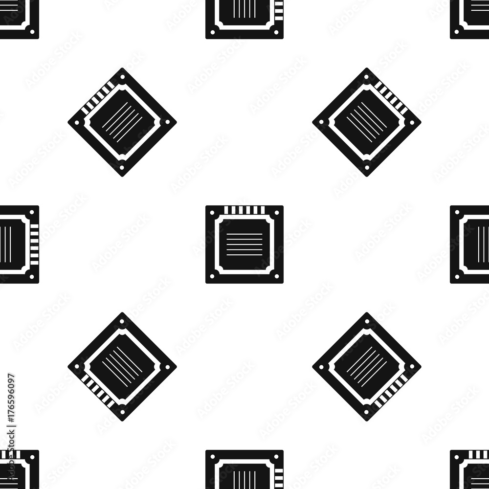 Modern multicore CPU pattern seamless black Modern multicore CPU pattern seamless black