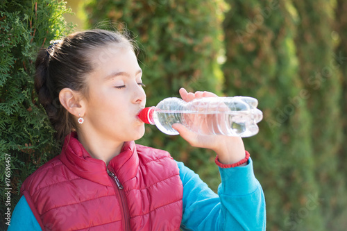 Girl drink water