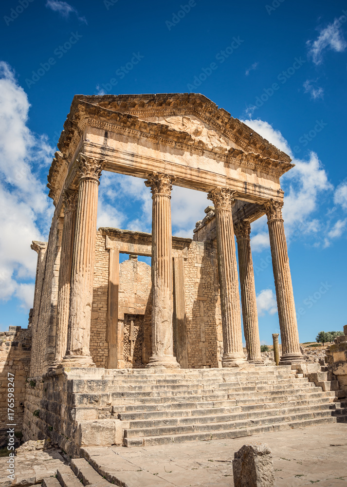 The Roman Capitol. Ruin. Tunisia, Dougga. The Roman Capitol. Ruin. Tunisia, Dougga.