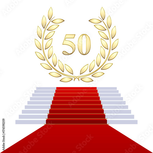 Fotografija Escaliers. Tapis rouge. Anniversaire, Lauriers 50 ans
