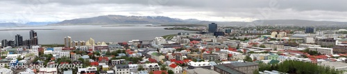 Aerial panorama of Reykjavik, Iceland. © Harri