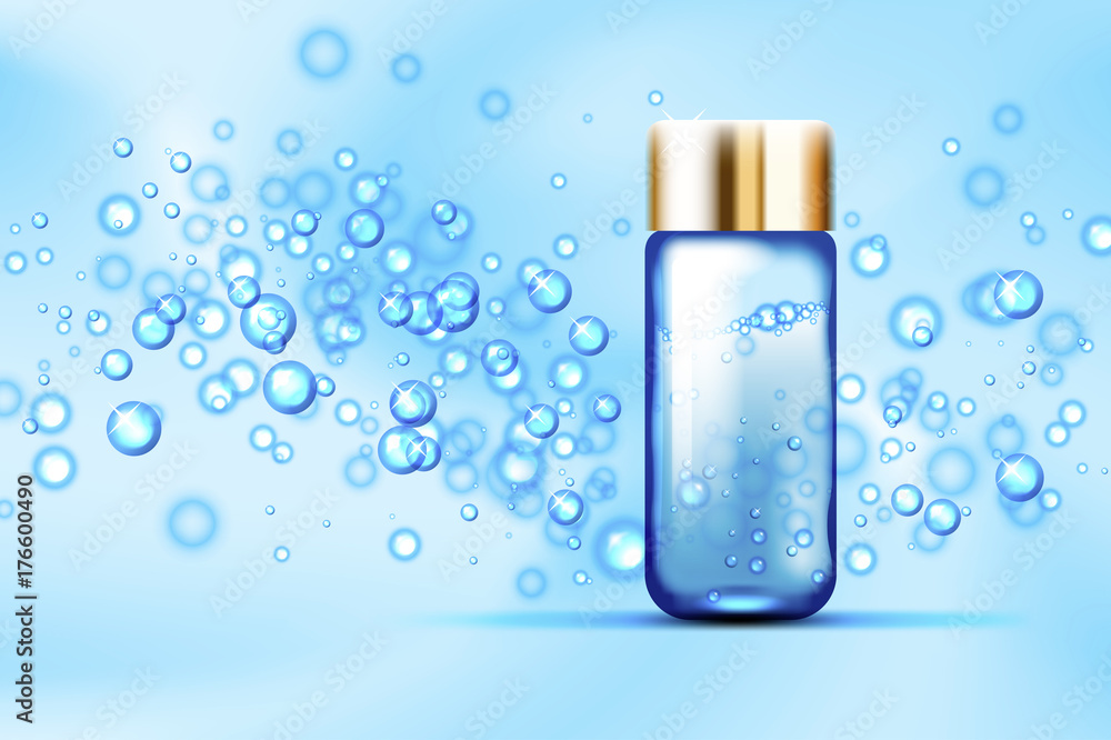 Blue Bubbles Bottle On Silk Background Stock Vector Adobe Stock blue-bubbles-bottle-on-silk-background-stock-vector-adobe-stock