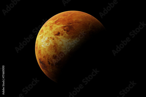 Fototapeta Naklejka Na Ścianę i Meble -  planet Venus (3d render, elements of this image are furnished by NASA)