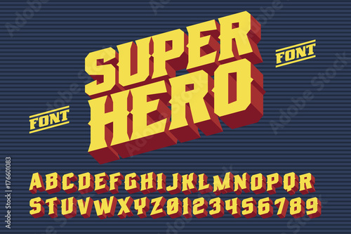SuperHero 3D vintage letters