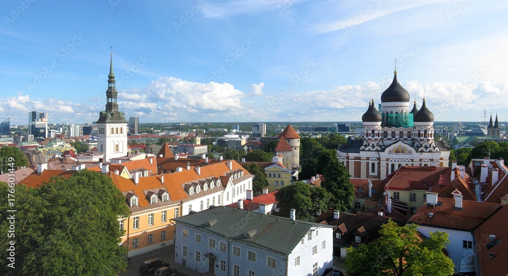 Aerial image of Tallinn, Estonia,