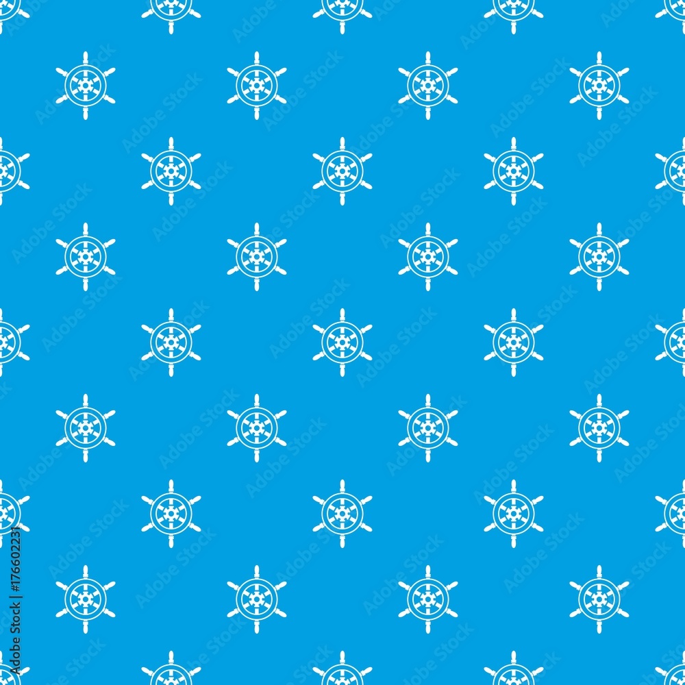 Wheel of ship pattern seamless blue Wheel of ship pattern seamless blue