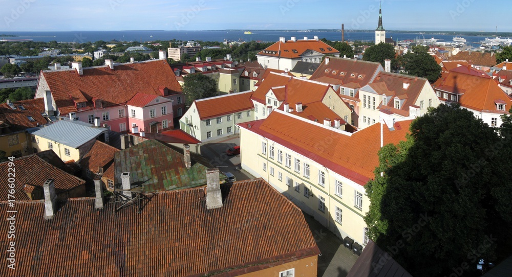Aerial image of Tallinn, Estonia,