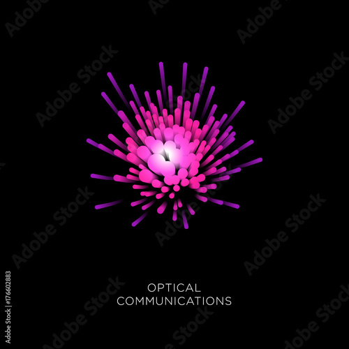 Optical fiber cable logo.