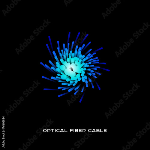 Optical fiber cable logo.