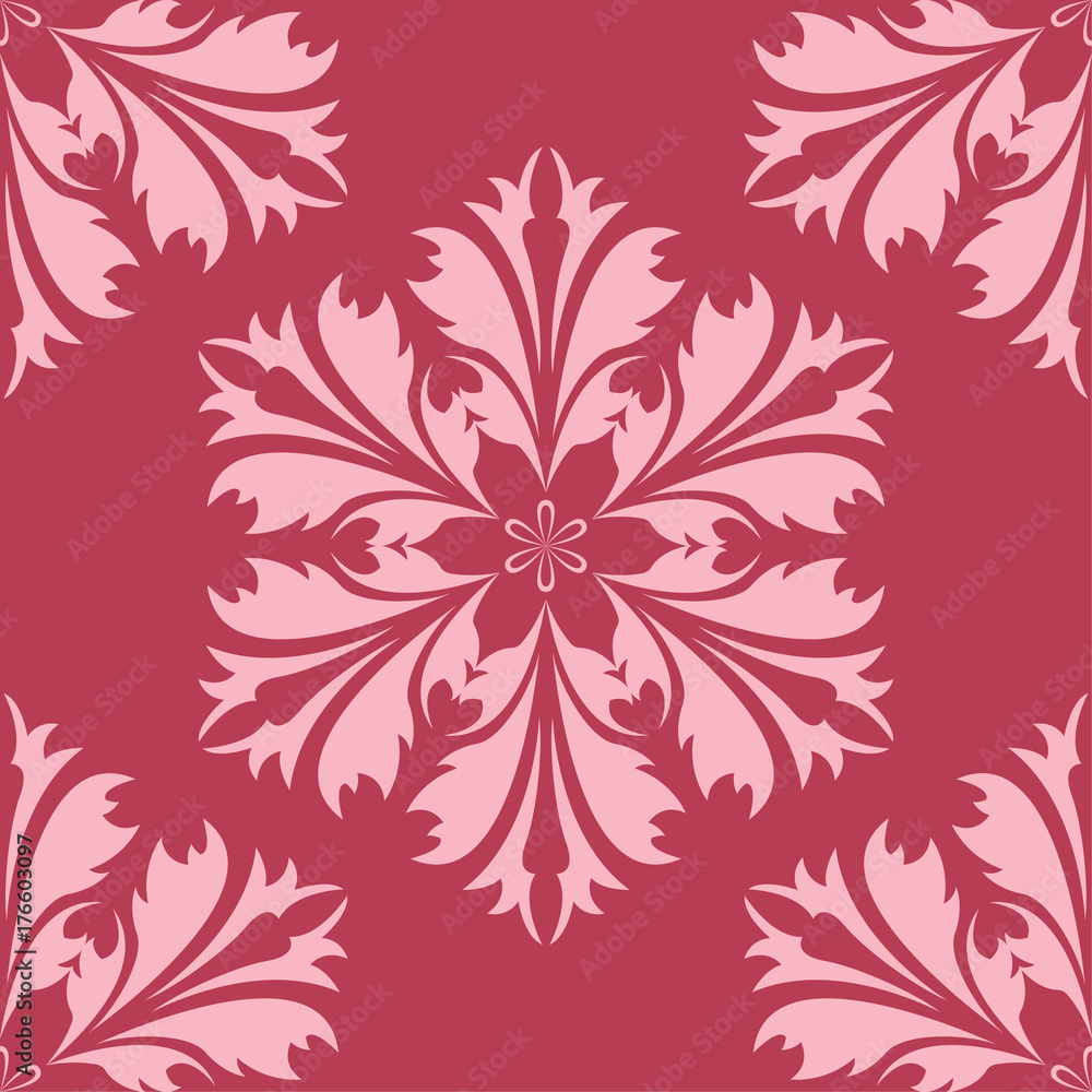 Cherry pink floral seamless pattern Cherry pink floral seamless pattern