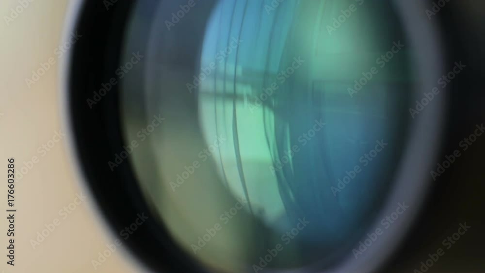 Reflection windows and curtains moving in the lens of camera. Reflection windows and curtains moving in the lens of camera.