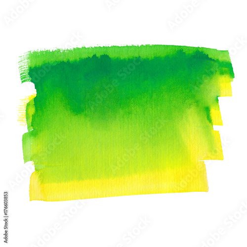 Green and yellow abstract watercolor background