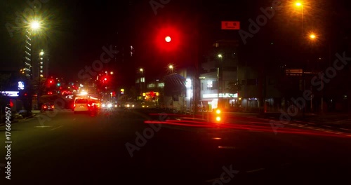 Nightlapse 4K resolution street at Nakano wide shot photo