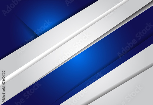 Blue gradient geometric background material design overlap layer  illustration