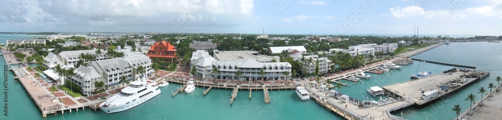 Aerial panorama of Key West, Florida
