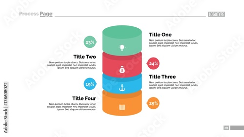 Four Percentage Cylinders Slide Template