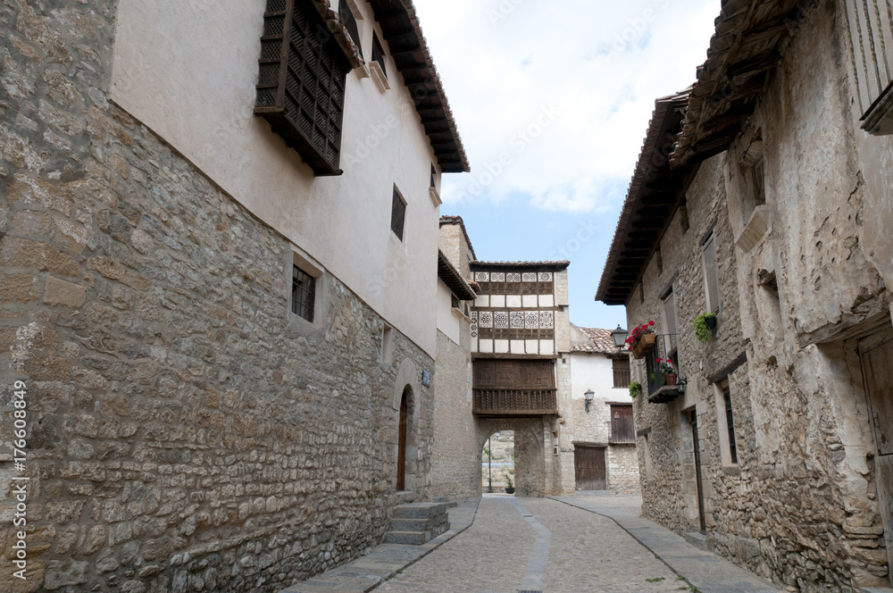 Medieval village of Mirambel in the Maestrazgo, Teruel, Spain