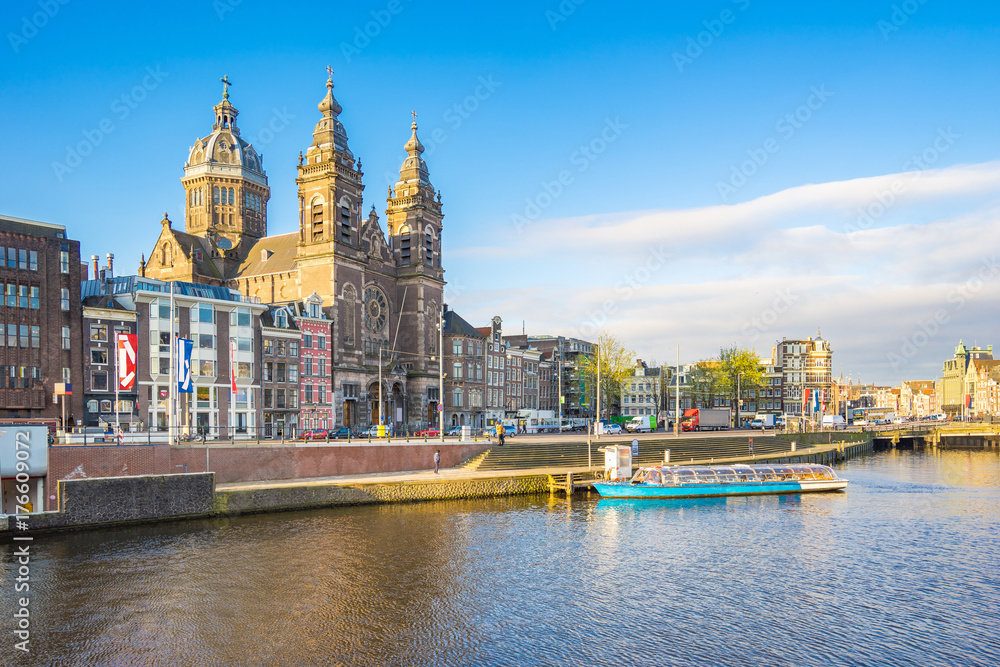 The Basilica of St. Nicholas in Amsterdam city, Netherlands
