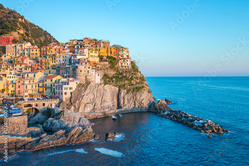 Manarola village one of Cinque Terre in La Spezia, Italy
