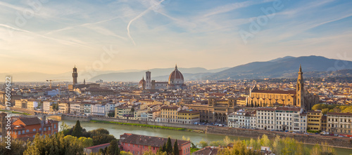 Panoramic view of Florence city skyline in Tuscany, Italy
