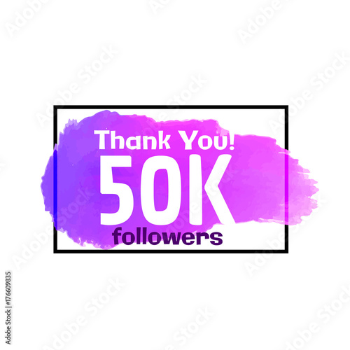 social media 50k followers success poster design