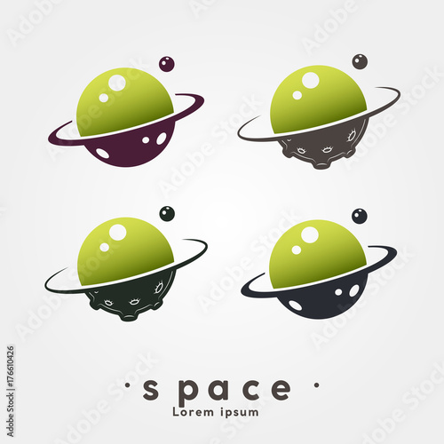 Vector planet logo design template cosmos best concept web icon app science