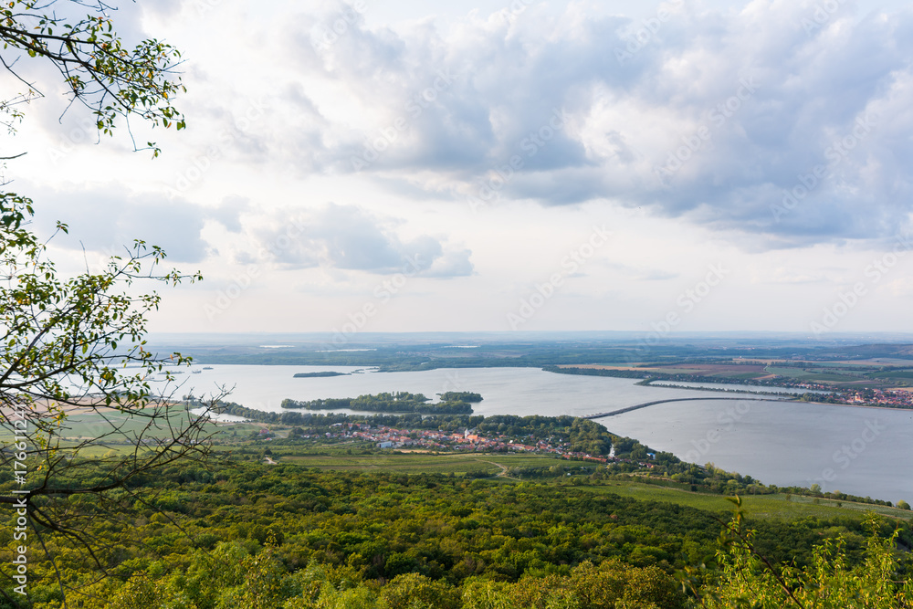 Landscape panorama of the lake, Palava Czech republic Landscape panorama of the lake, Palava Czech republic