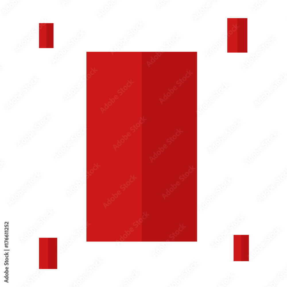 Rectangle geometric shape vector illustration