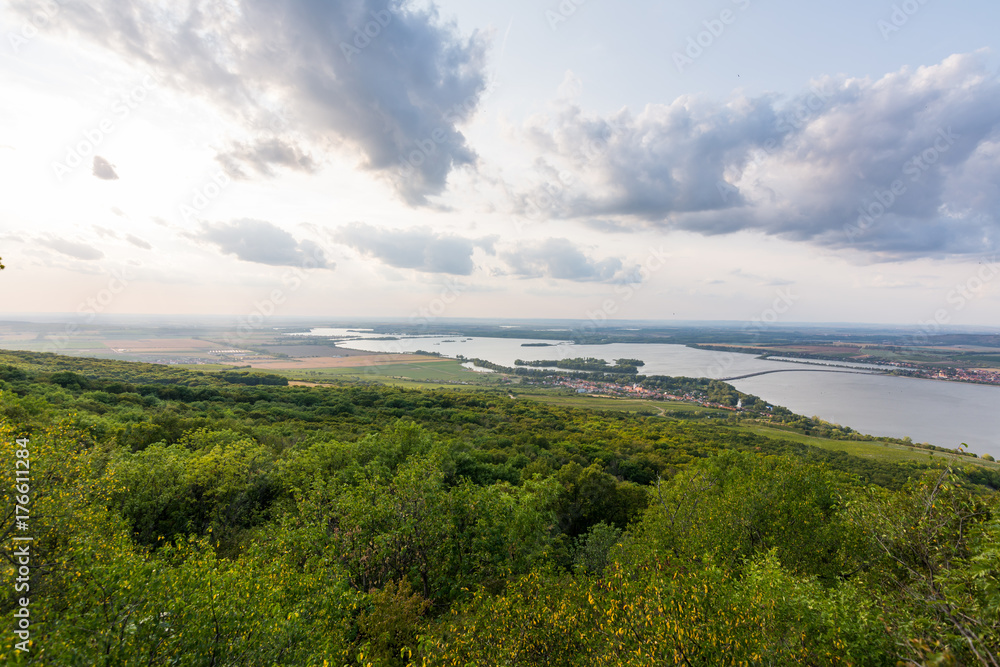 Landscape panorama of the lake, Palava Czech republic