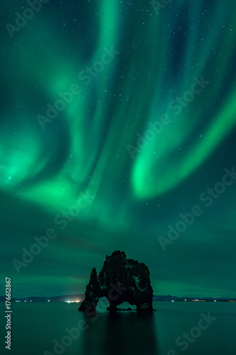Hvitserkur Northern lights