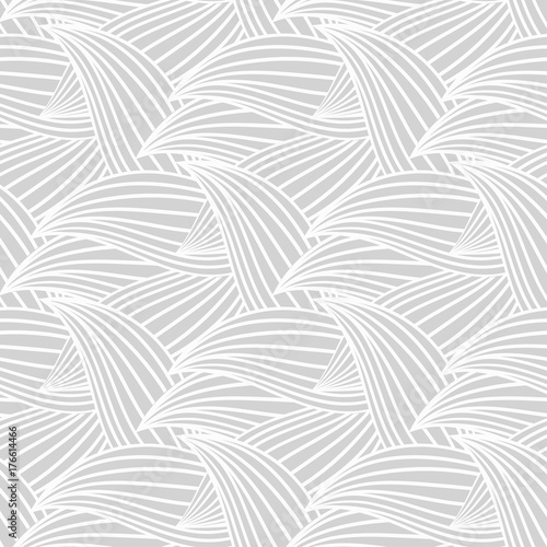 Seamless gray and white pattern with wallpaper ornaments