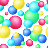 seamless pattern with multi-colored balls