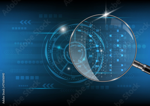 World map technology background vector design