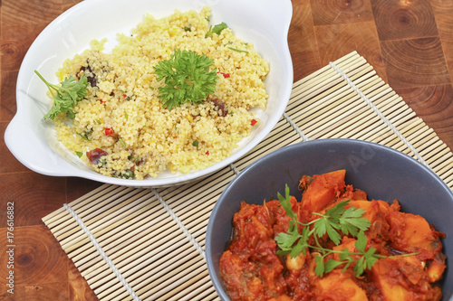 Couscous with butternut curry photo