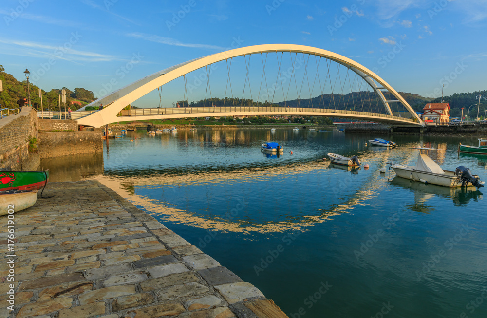 Bridge in Plentzia City in Northern Spain 