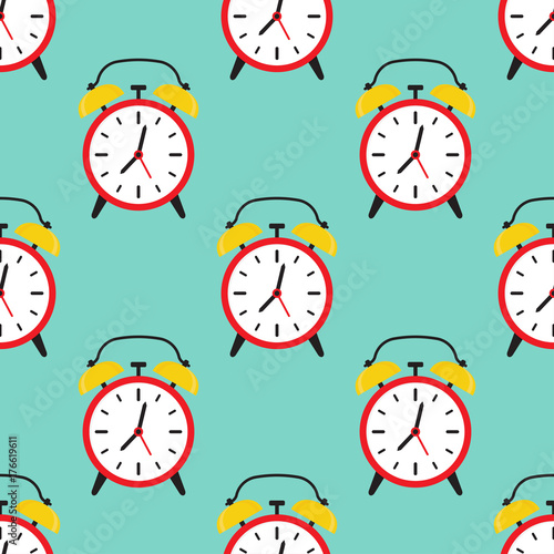 Alarm Clock Seamless Pattern