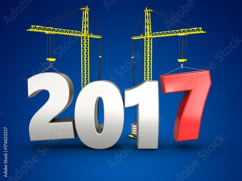 3d 2017 year with crane