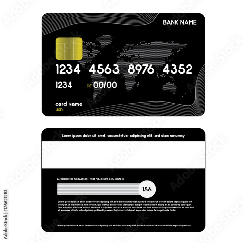 Realistic detailed credit cards set with colorful abstract design background. Vector illustration. White background