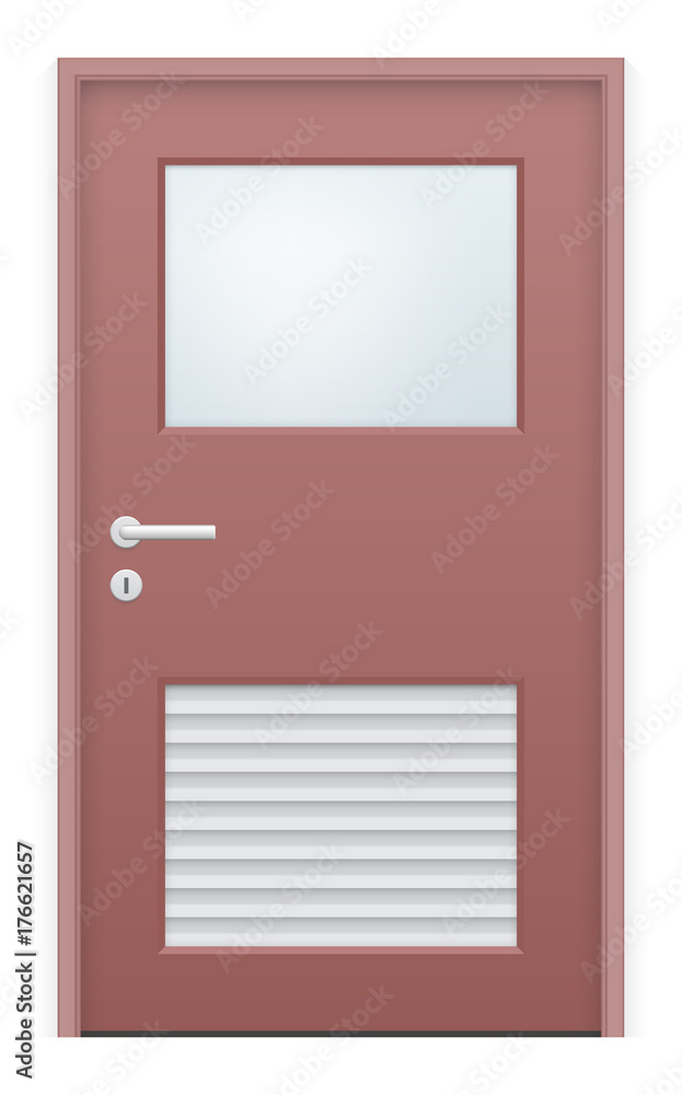 Vector design of door and glass isolated on white background. Vector design of door and glass isolated on white background.
